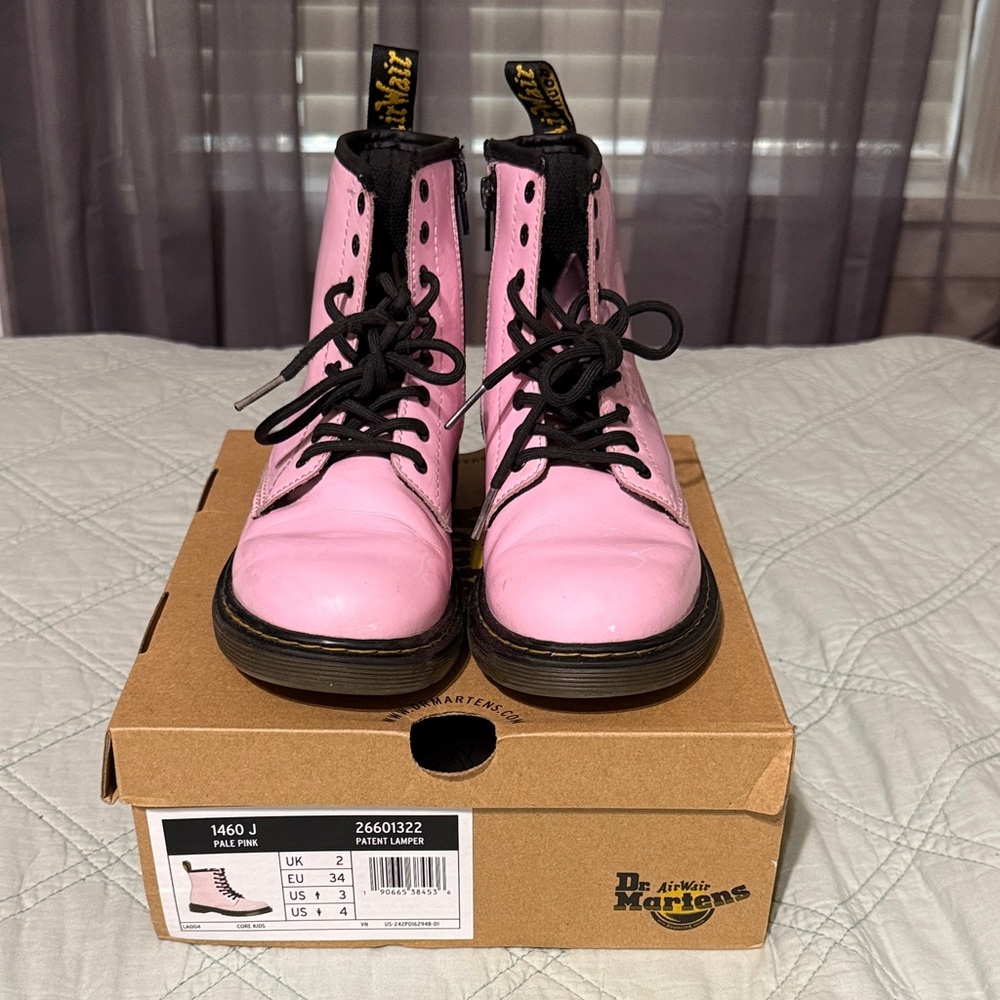 Dr. Martens Pink and Black Ankle Boots